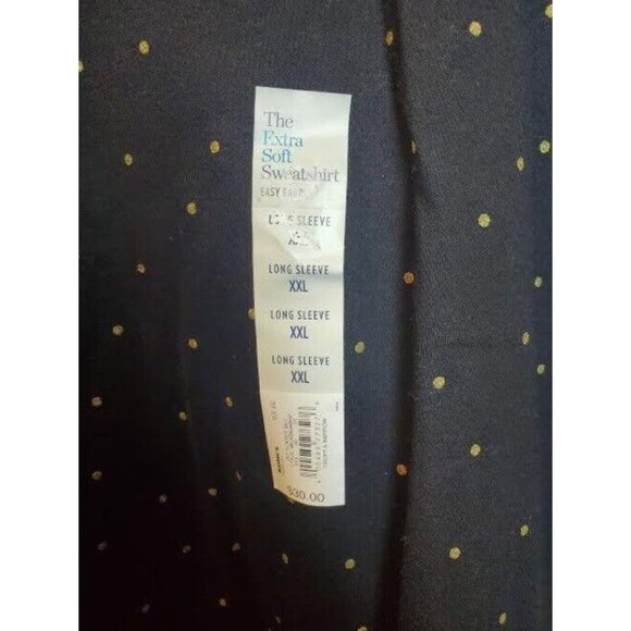 Croft & Barrow Extra Soft Women’s Black Gold Polka Dot Sweater Size XXL- NWT - Picture 3 of 5